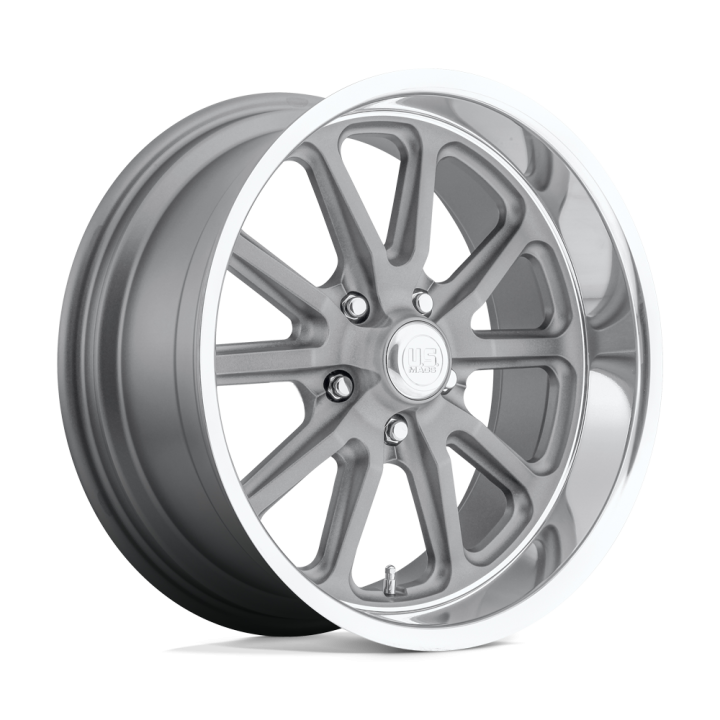 Felga aluminiowa U111 RAMBLER Textured Gray W/ Diamond Cut Lip US MAGS 8.0x15 ET1 5x114.3