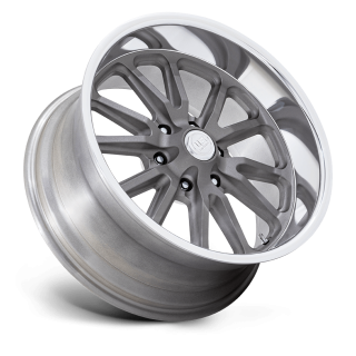 Felga aluminiowa UC145 RAMBLER 6 Matte Gunmetal Diamond Cut Lip US MAGS 9.5x20 ET1 6x139.7 - ujęcie 2