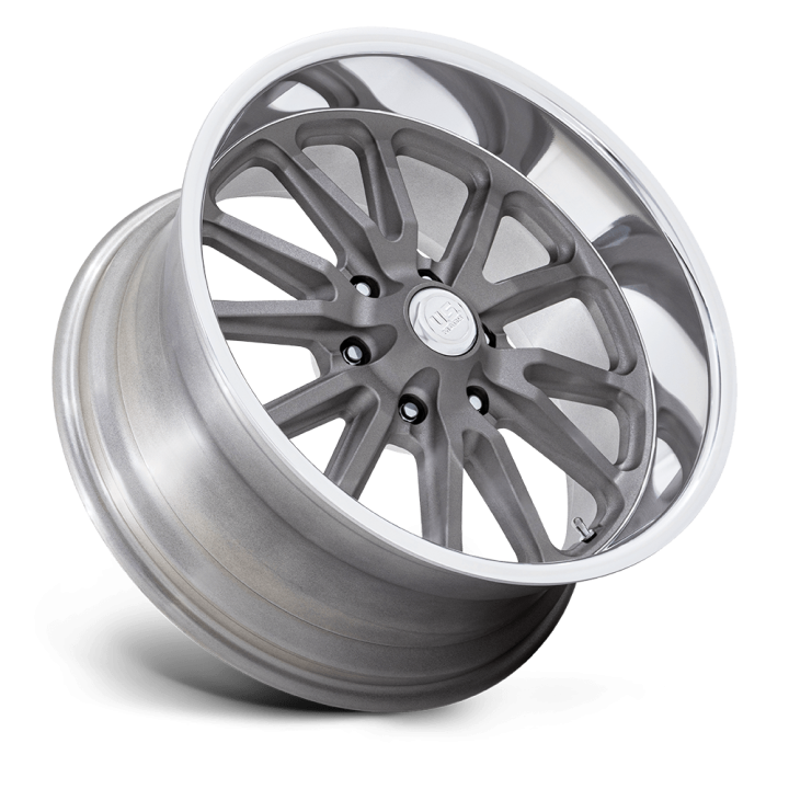 Felga aluminiowa UC145 RAMBLER 6 Matte Gunmetal Diamond Cut Lip US MAGS 8.0x20 ET1 6x139.7 - ujęcie 2