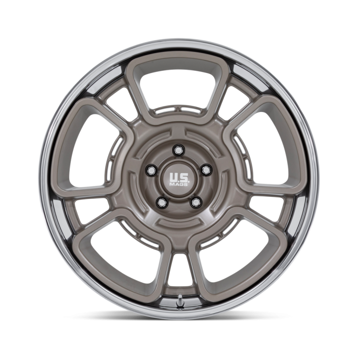 Felga aluminiowa UC147 FLAGSTAFF Pewter W/ Chrome Lip US MAGS 9.0x22 ET15 5x127 - ujęcie 2