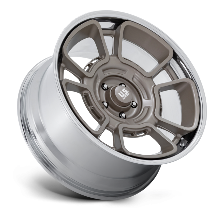 Felga aluminiowa UC147 FLAGSTAFF Pewter W/ Chrome Lip US MAGS 9.0x22 ET0 5x127 - ujęcie 3
