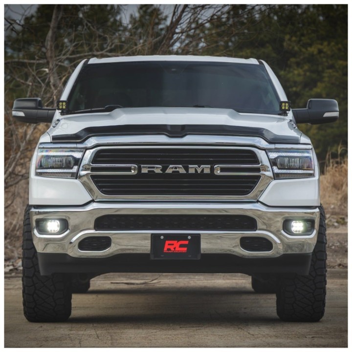 Lampy przeciwmgielne LED 3,5" Okrągłe Black Series Amber DRL Rough Country - ujęcie 3