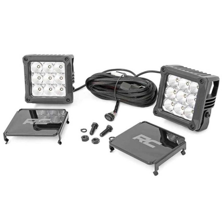 Lampy LED 4" kwadratowe white DRL Rough Country | Szekla4x4
