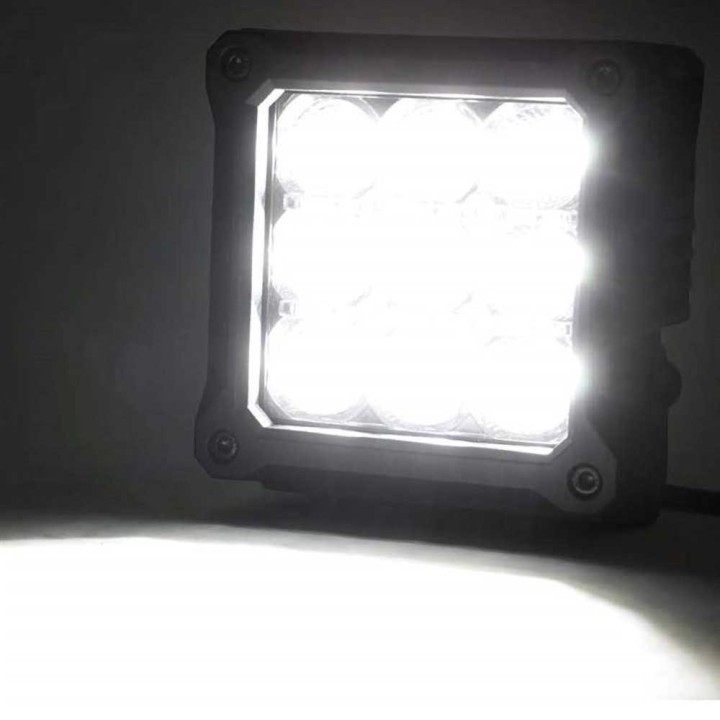 LED lights 4" square white DRL Rough Country | Szekla4x4