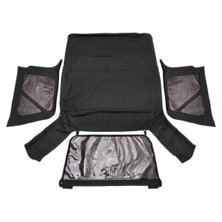 Soft top Black Denim Rough Country Drzwi Pełne