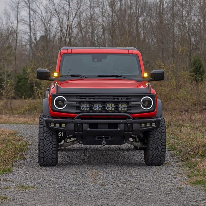 Lampy LED 2" kwadratowe amber spot Rough Country | Szekla4x4