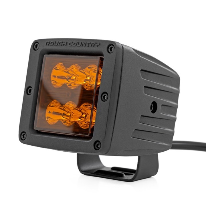 Lampy LED 2" kwadratowe amber spot Rough Country | Szekla4x4