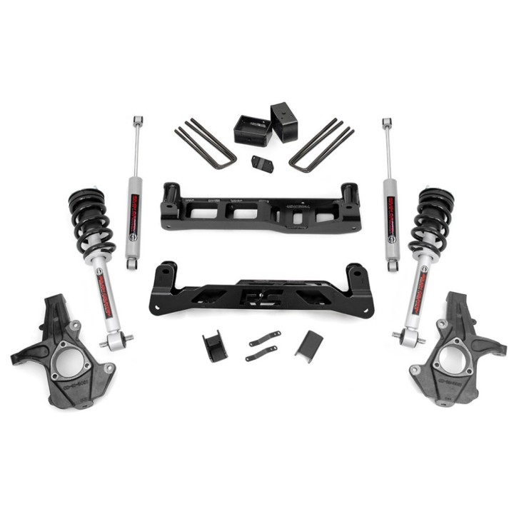 Zestaw zawieszenia z coiloverami N3 dla wahaczy ze stali odlewanej Rough Country Lift 5" 2WD