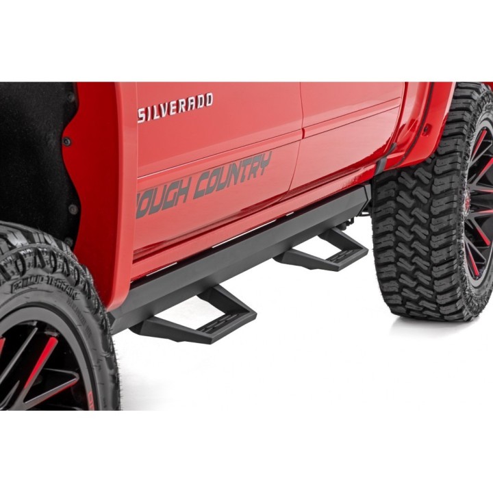 Progi, stopnie boczne regulowane aluminiowe Rough Country