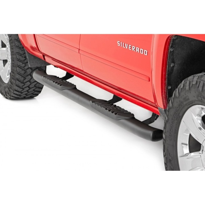 Rock sliders, steps boczne czarne Rough Country | Szekla4x4