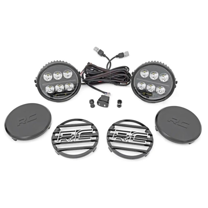 Lampy LED 6,5" okrągłe Białe/Amber DRL Rough Country