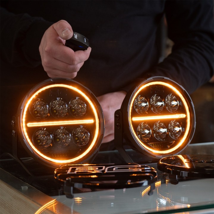 Lampy LED 6,5" okrągłe Białe/Amber DRL Rough Country