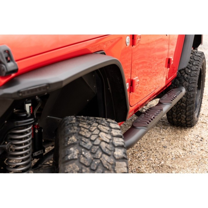 Progi, stopnie boczne czarne Rough Country | Szekla4x4