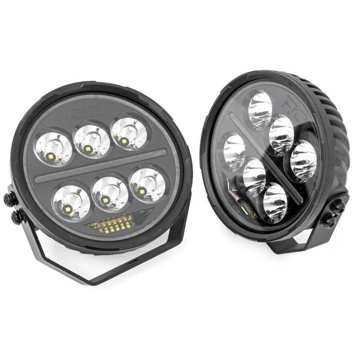 Lampy LED 6,5" okrągłe Białe/Amber DRL Rough Country