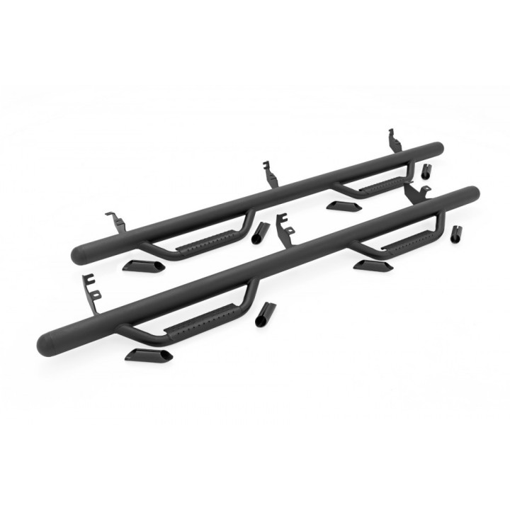 Rock sliders, steps boczne czarne Rough Country | Szekla4x4