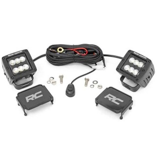 Lampy LED 2" kwadratowe flood Rough Country | Szekla4x4