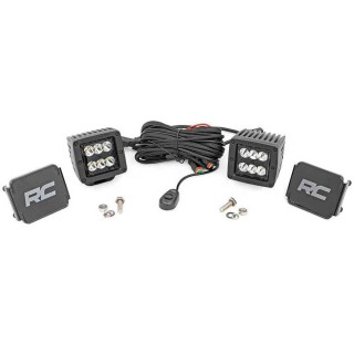 Lampy LED 2" kwadratowe flood Rough Country | Szekla4x4