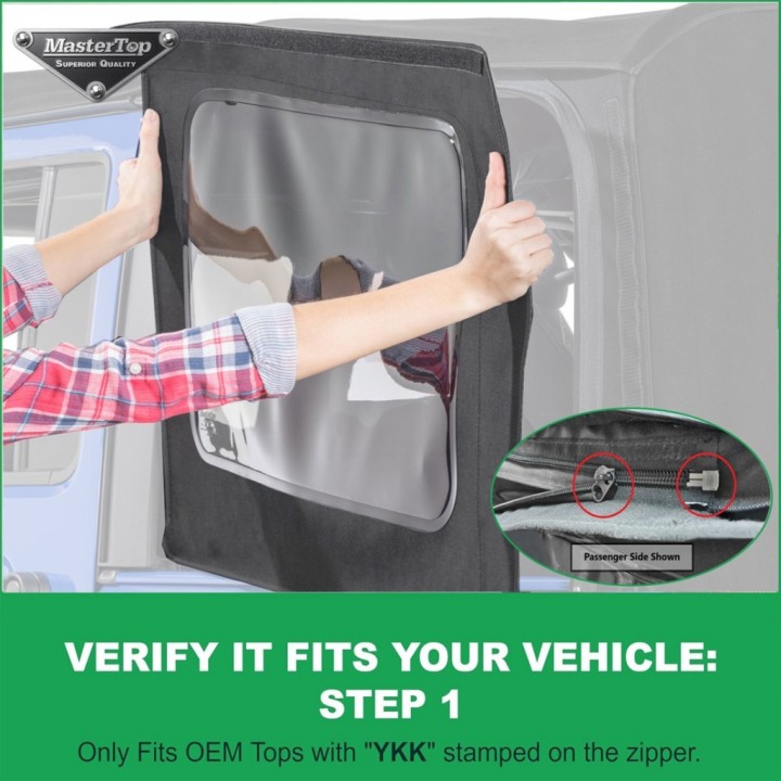 Tylna boczna szyba, strona kierowcy MasterTop | Szekla4x4