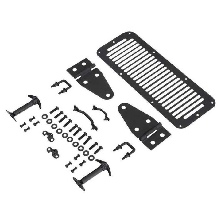 Black steel hood accessory kit Smittybilt | Szekla4x4
