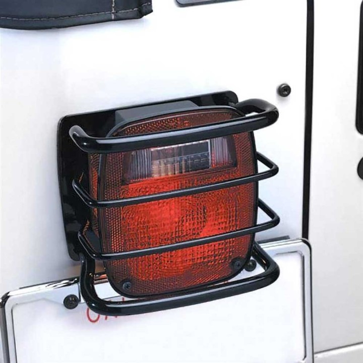 Osłony lamp stalowe czarne tył Smittybilt | Szekla4x4