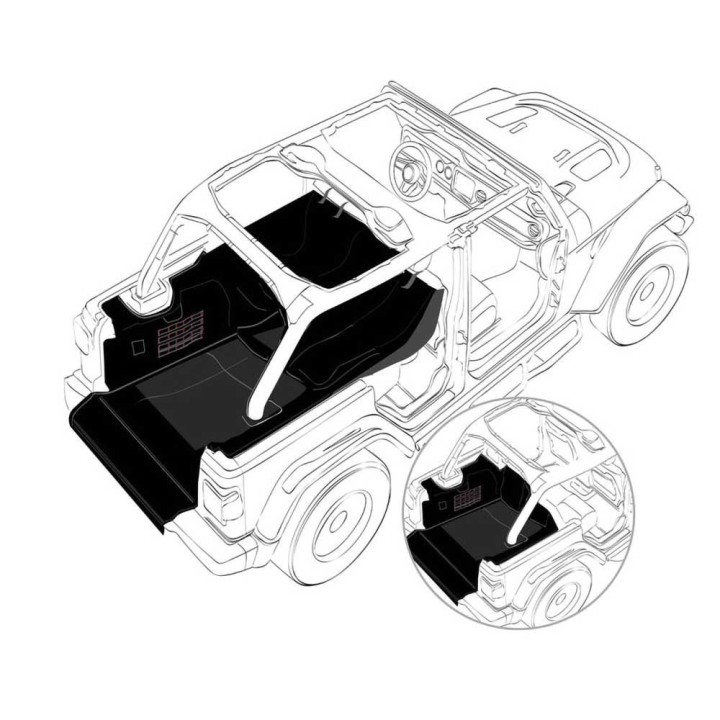 Wykładzina bagażnika do Wrangler JL 4 Drzwi | Szekla4x4