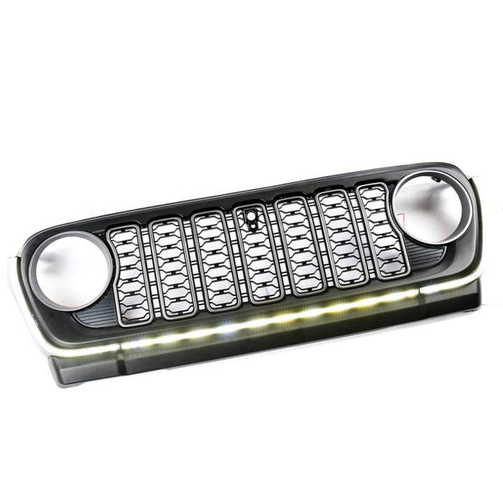 Grille with LED strip and camera opening OFD | Szekla4x4