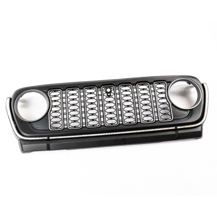 Grille with LED strip and camera opening OFD | Szekla4x4