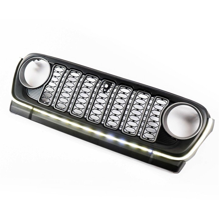 Grille with LED strip and camera opening OFD | Szekla4x4