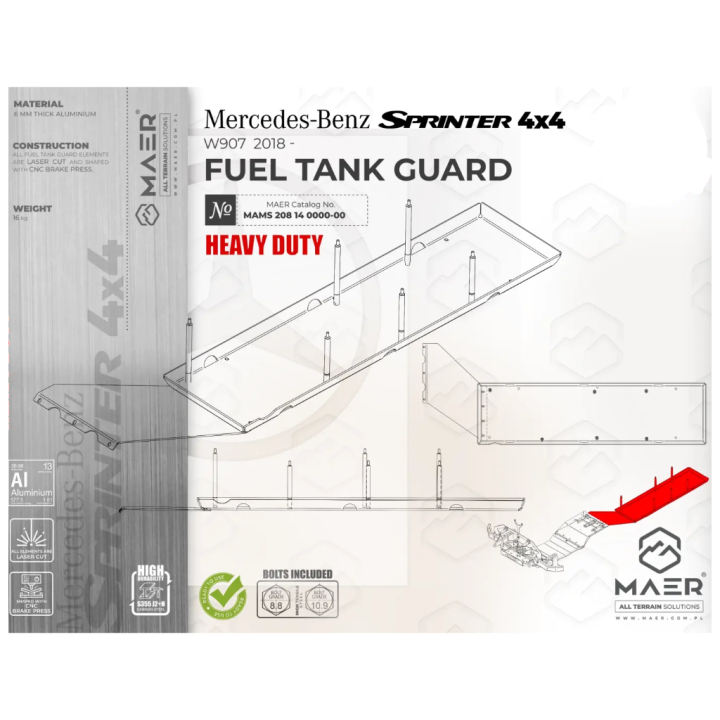 Płyta osłonowa zbiornika paliwa Heavy Duty MAER | Szekla4x4