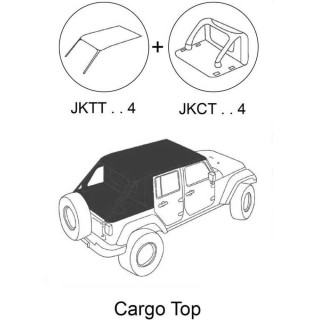Kompletny dach miękki bezstelażowy typu Cargo ze ścianką