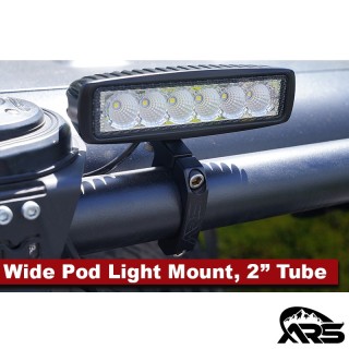 MetalCloak Wąski uchwyt lampy pod light na rurę 2 cale, aluminium frezowane