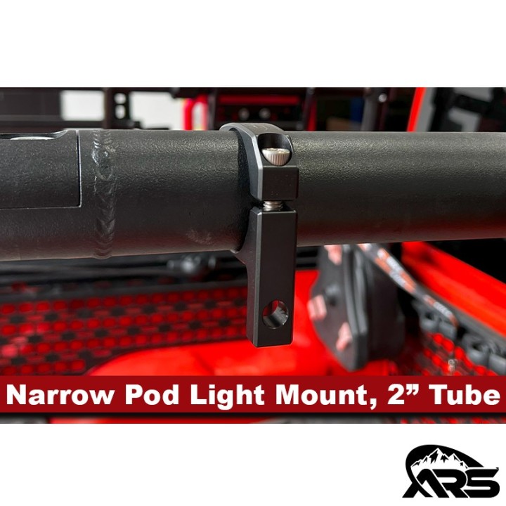 MetalCloak Wąski uchwyt lampy pod light na rurę 2 cale, aluminium frezowane - ujęcie 4