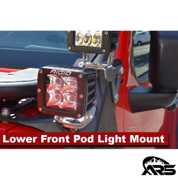 MetalCloak Dolny przedni uchwyt lamp pod light, Jeep Wrangler JL i Gladiator JT - ujęcie 3