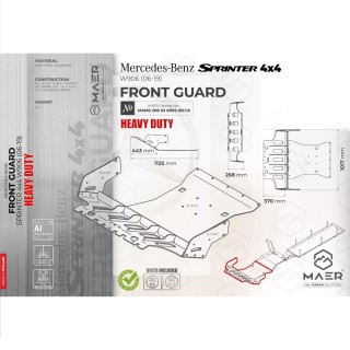 Front skid plate Heavy Duty MAER for the Sprinter II (W906)