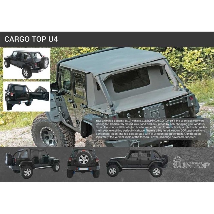 Pokrycie rack typu Cargo with windscreen Suntop | Szekla4x4