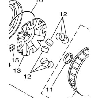 Yamaha 5GH-17632-00-00 Rolka wariatora Grizzly 450