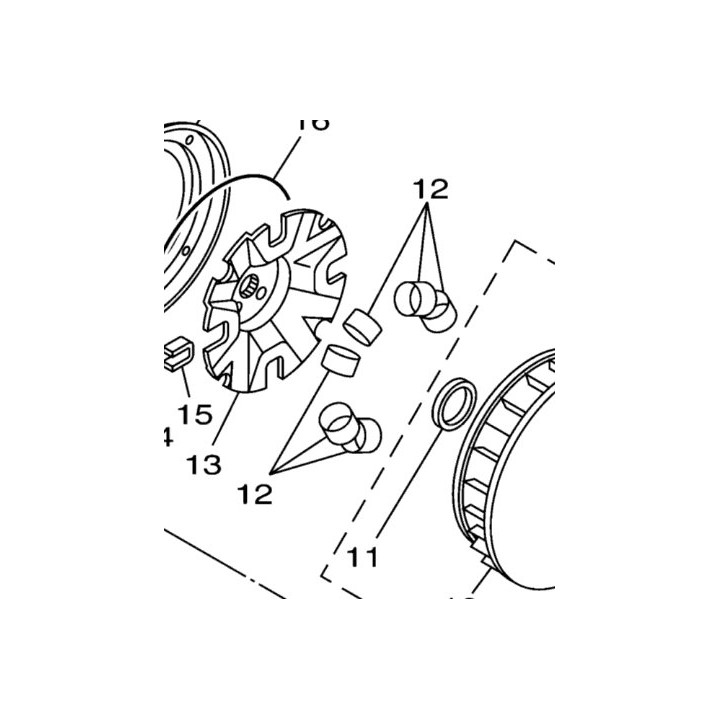 Yamaha 5GH-17632-00-00 Rolka wariatora Grizzly 450