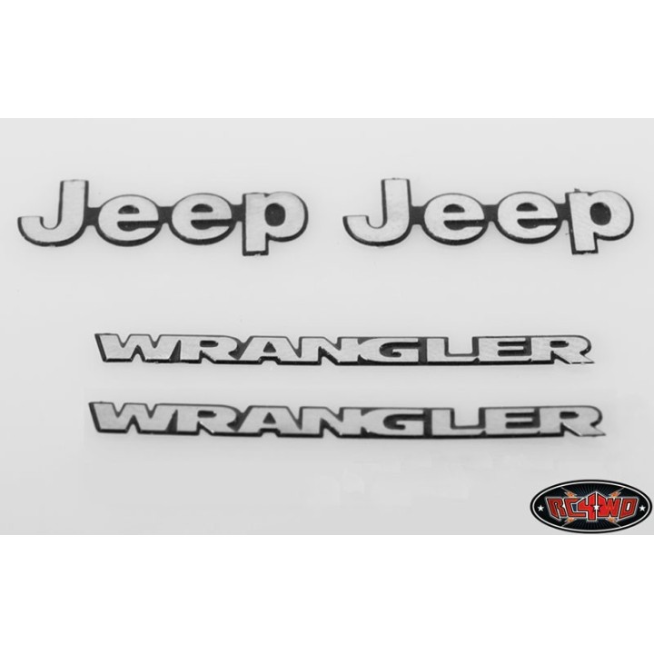 Metalowe emblematy Jeep Wrangler 1/10 do RC | RC4WD