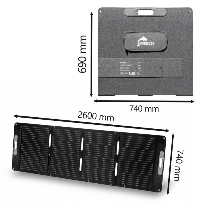 Panel solarny składany Barracuda BSP300 300W — Barracuda