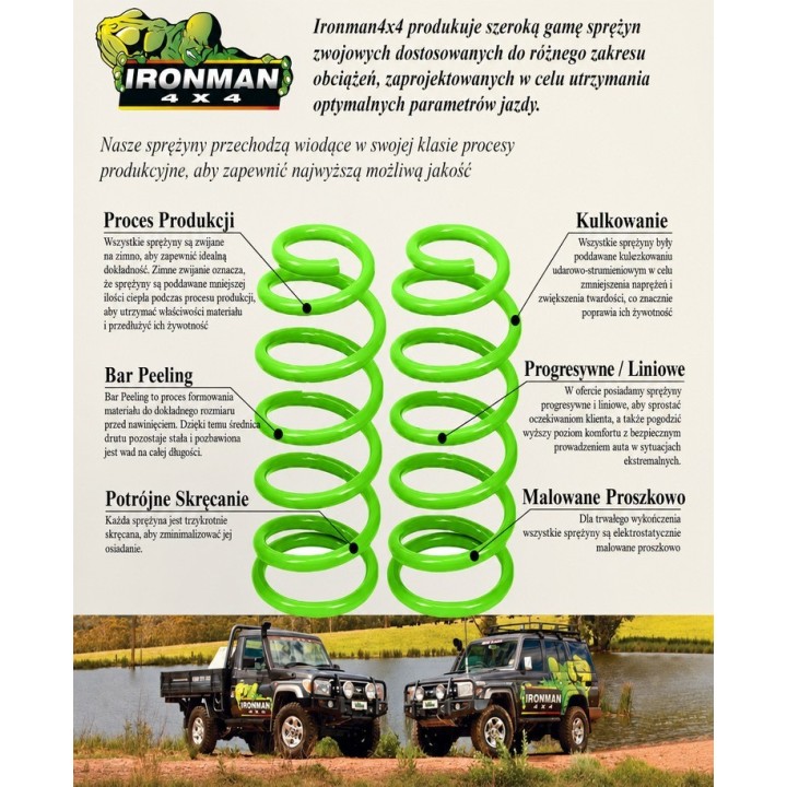 Sprężyny przednie Ironman 4x4 wzmocnione lift 2" MITS034B