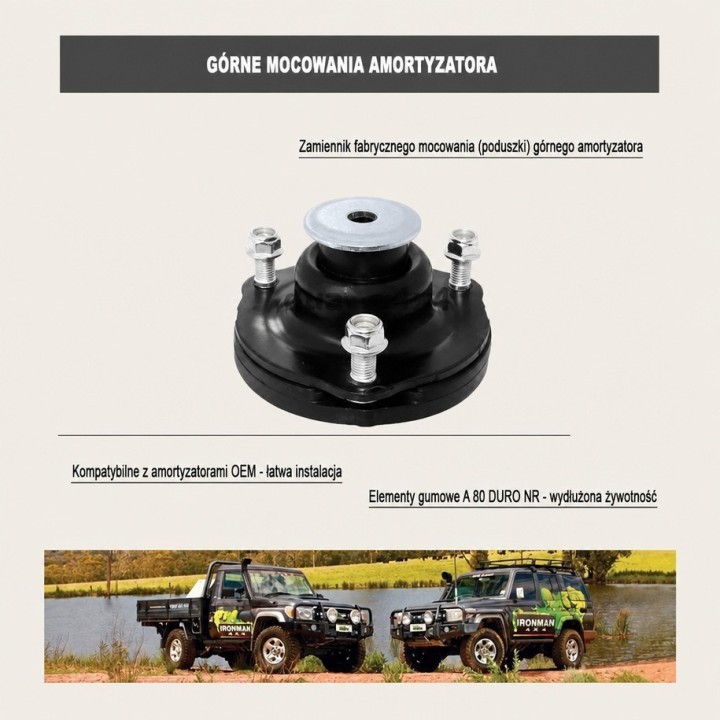 Wzmocnione górne mocowanie amortyzatora IRONMAN4X4 — Ford F-150 (ISST109-B) - ujęcie 7