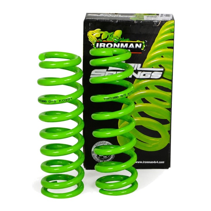 Sprężyny zawieszenia przednie Ironman 4x4 wzmocnione, lift 2" — Holden Colorado, Isuzu D-Max, Toyota 4Runner (TOY038B)
