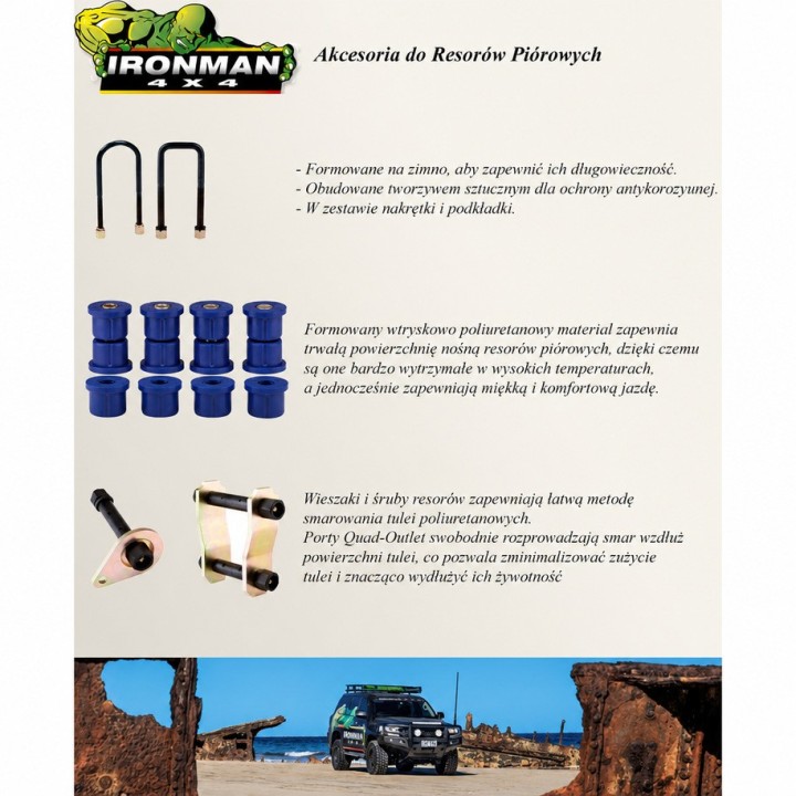 Komplet tulei resora IRONMAN4X4 Ford Ranger T6 PX 1193UK