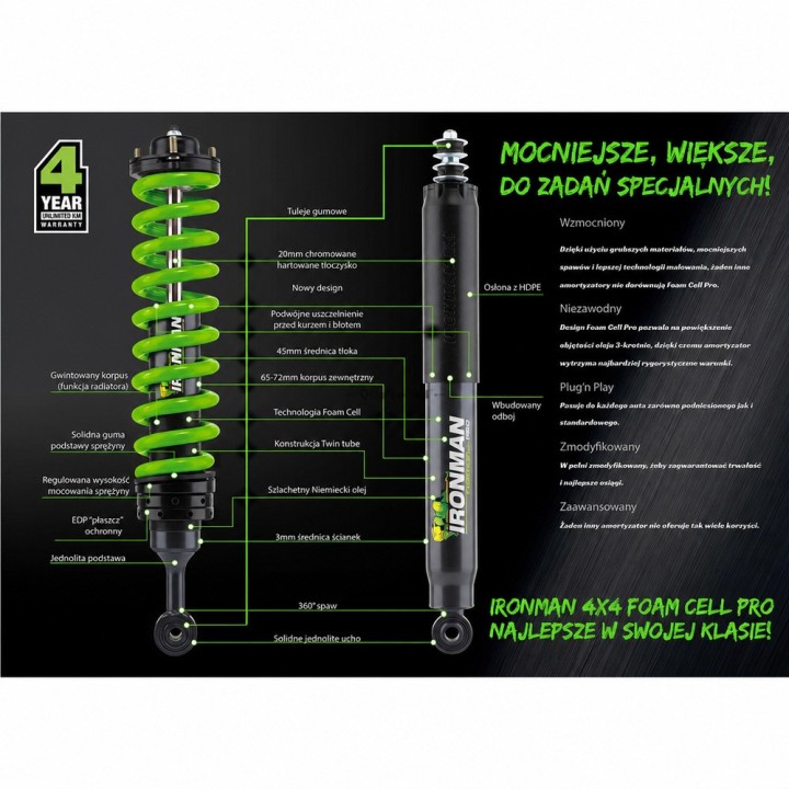 Amortyzator przedni Ironman 4x4 Foam Cell Pro 45780FE