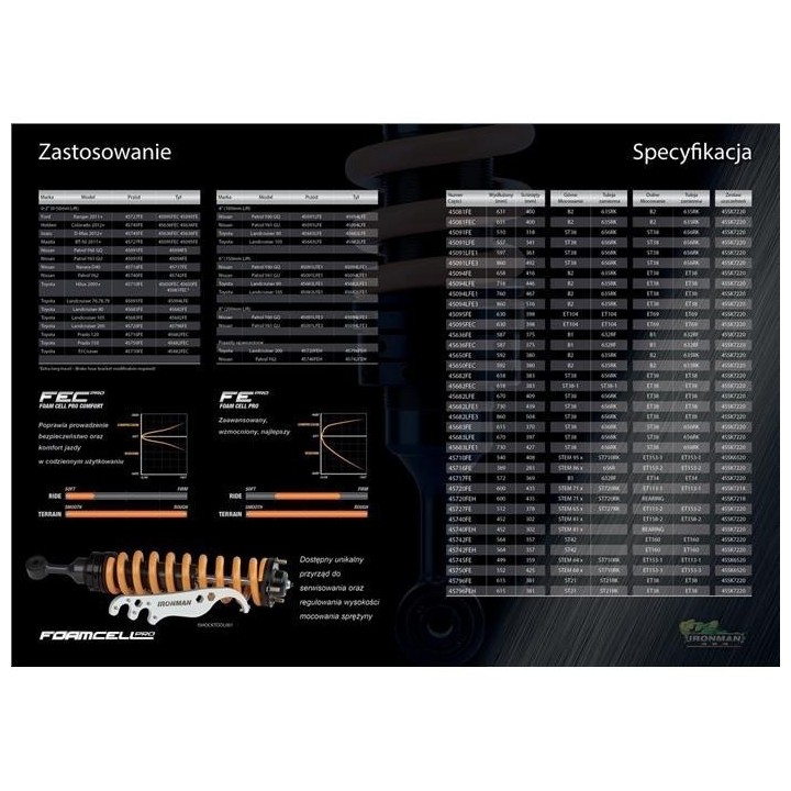 Amortyzator przedni Ironman 4x4 Foam Cell Pro 45091LFE