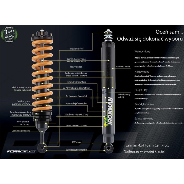 Amortyzator przedni Ironman 4x4 Nissan Navara D40 45716LFE