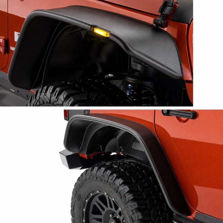 Fender flares - LLDPE Snakeman 4WD Jeep Wrangler JK SNFF017