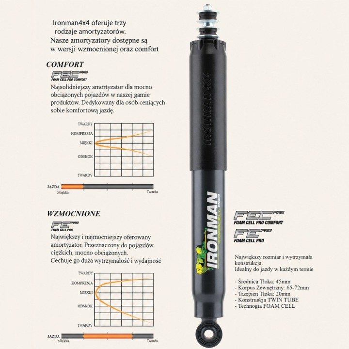Amortyzator przedni Ironman 4x4 Foam Cell Pro 45683FE