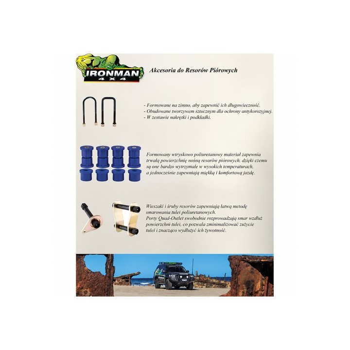 Wzmocnione górne mocowanie amortyzatora IRONMAN4X4 ISST001-B