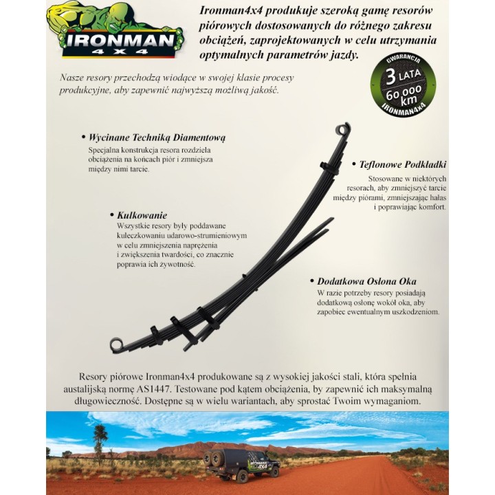 Wzmocniony tylny resor +2' Ironman 4x4 Toyota Hilux TOY027C